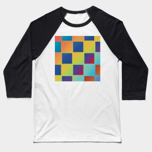 Colorful checker Baseball T-Shirt